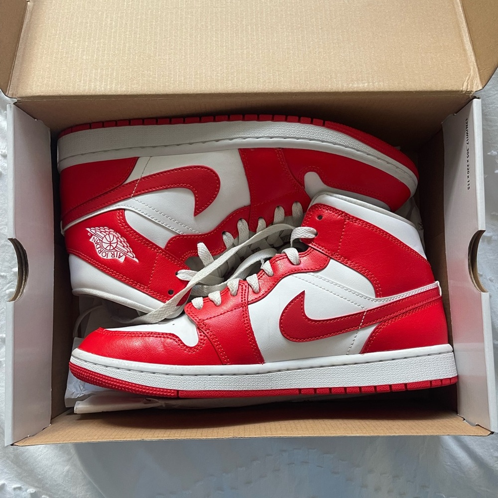 Nike Red and White Athletic Shoes